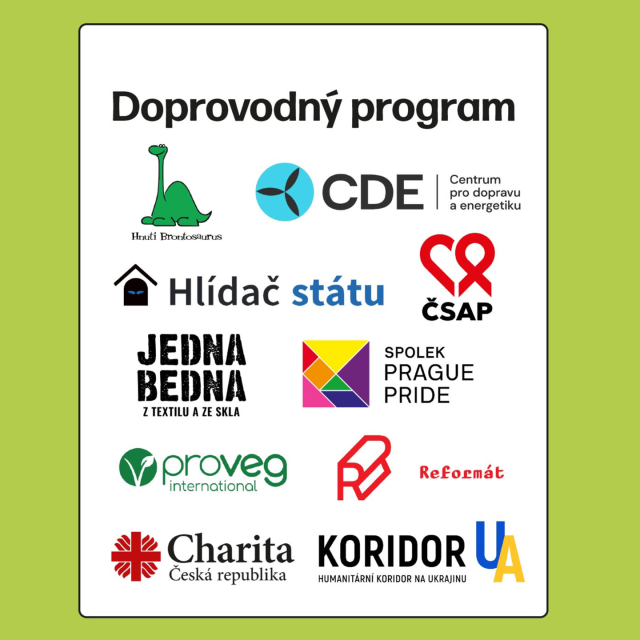 Tohle je první várka organizací ze zóny doprovodného programu